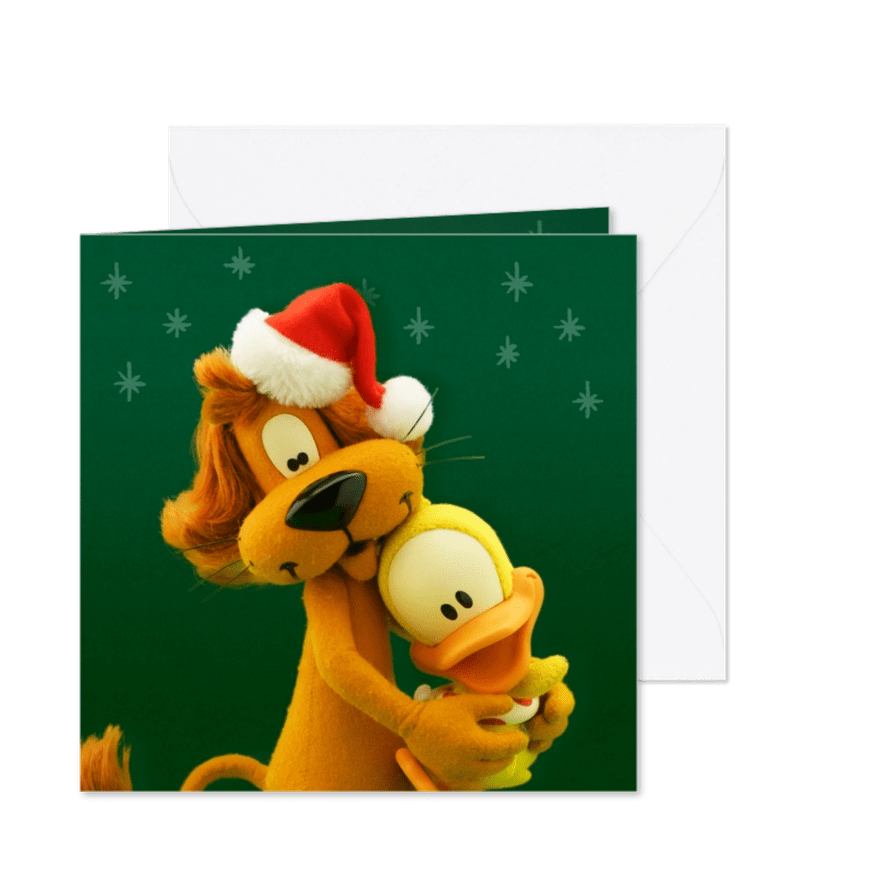 Kerstkaart liefs van Loeki en Guusje - A - Kaartimpressie