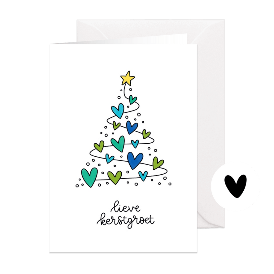 Kerstkaart - Lieve kerstgroet - Kaartimpressie