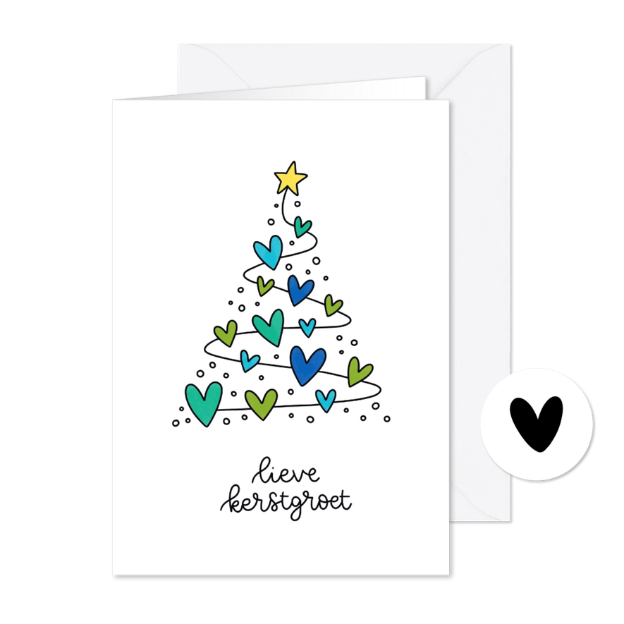 Kerstkaart - Lieve kerstgroet - Kaartimpressie