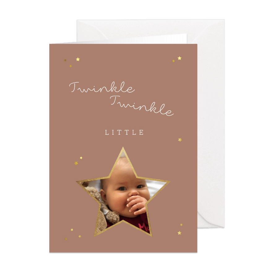 Kerstkaart little star twinkle twinkle - Kaartimpressie