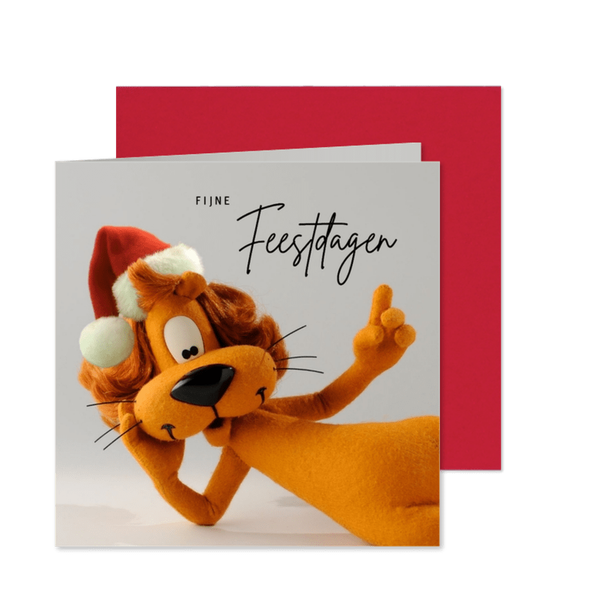 Kerstkaart Loeki de kerstman - Kaartimpressie