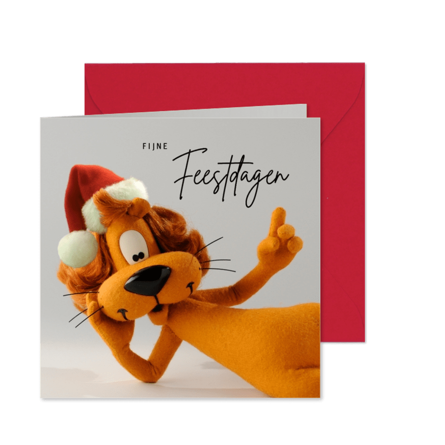 Kerstkaart Loeki de kerstman - Kaartimpressie