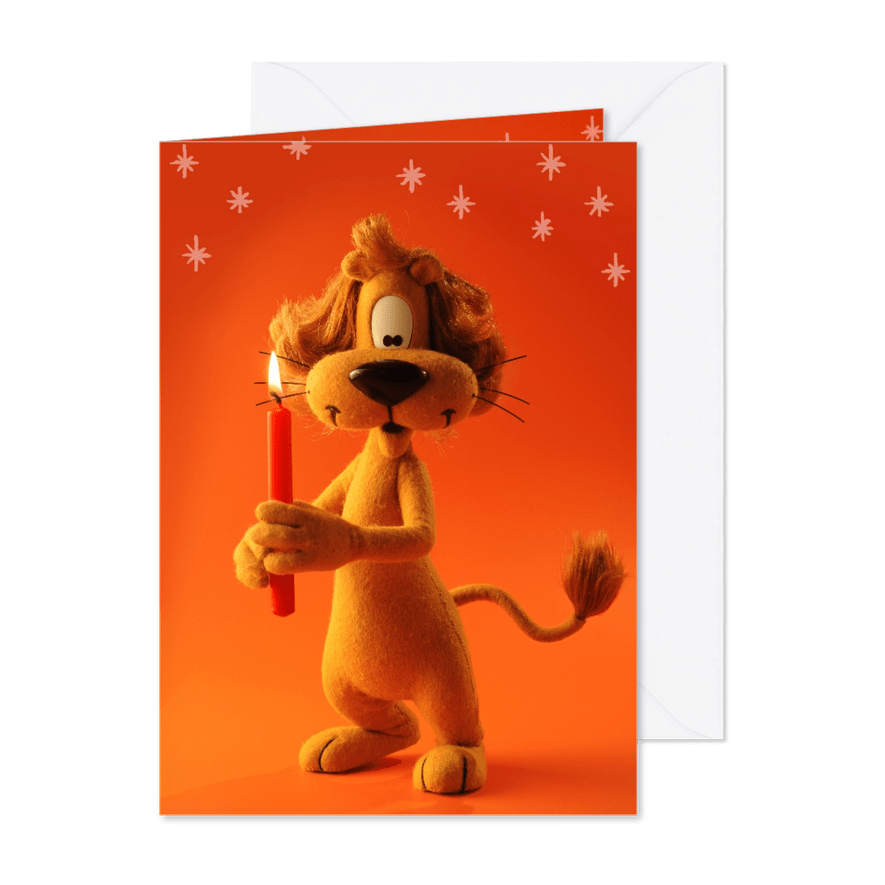 Kerstkaart Loeki sfeervol - A - Kaartimpressie