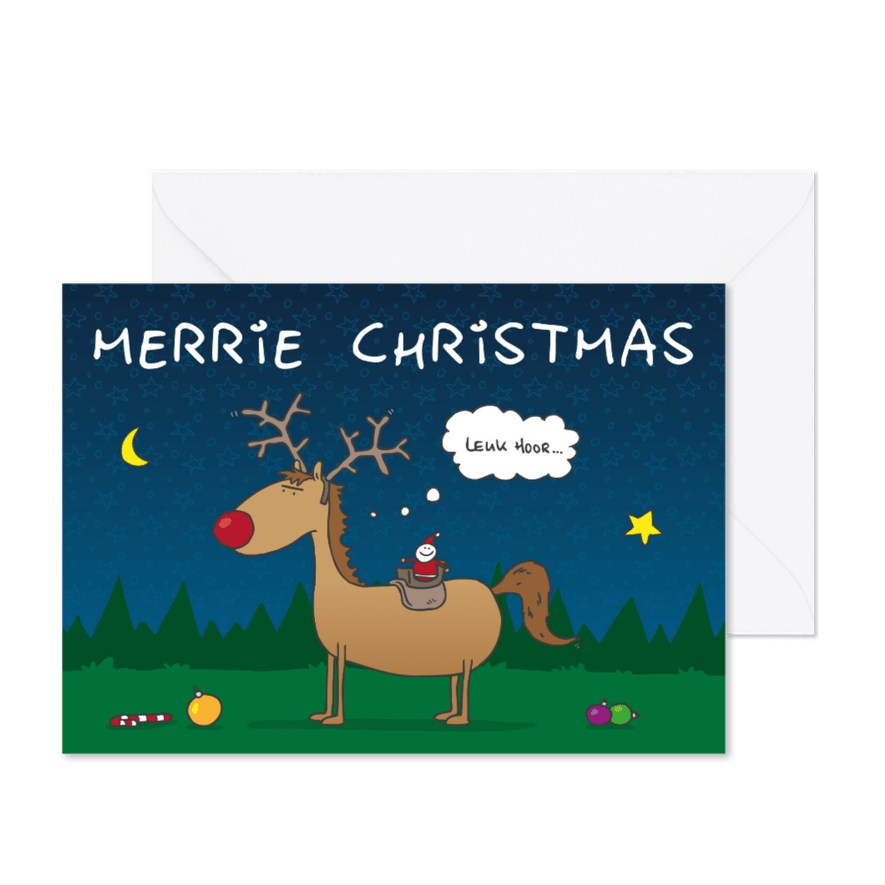 Kerstkaart Merrie Christmas - Kaartimpressie