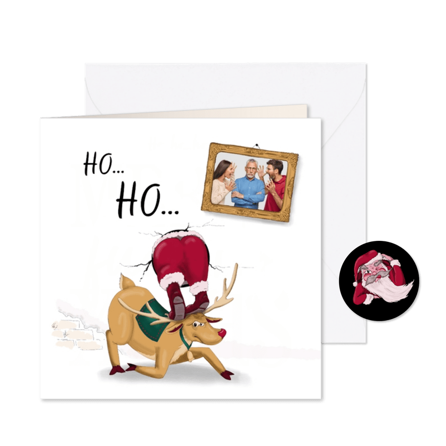 Kerstkaart merry fckng xmas - Kaartimpressie