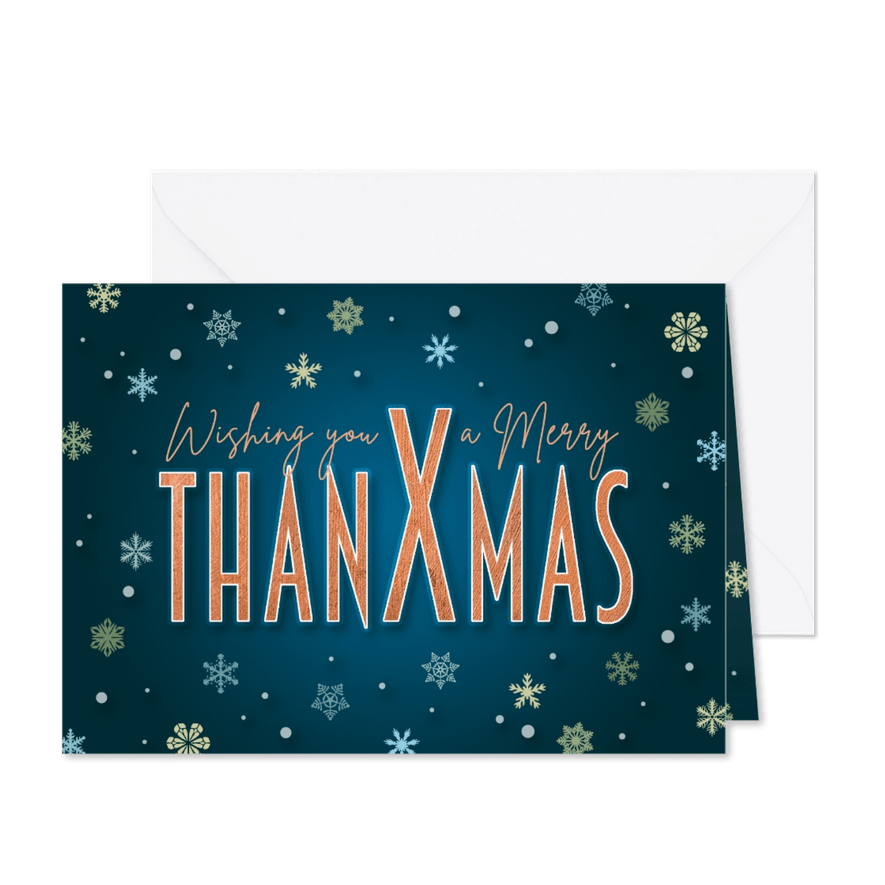 Kerstkaart merry thanks mas happy new year - Kaartimpressie