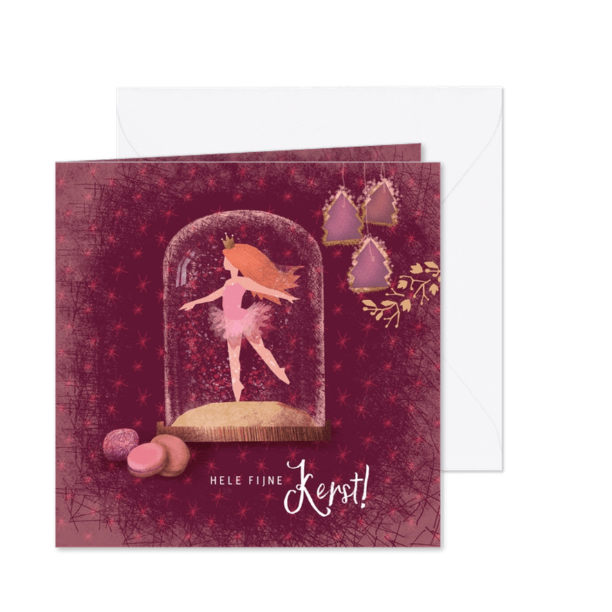 Kerstkaart met ballerina - Kaartimpressie