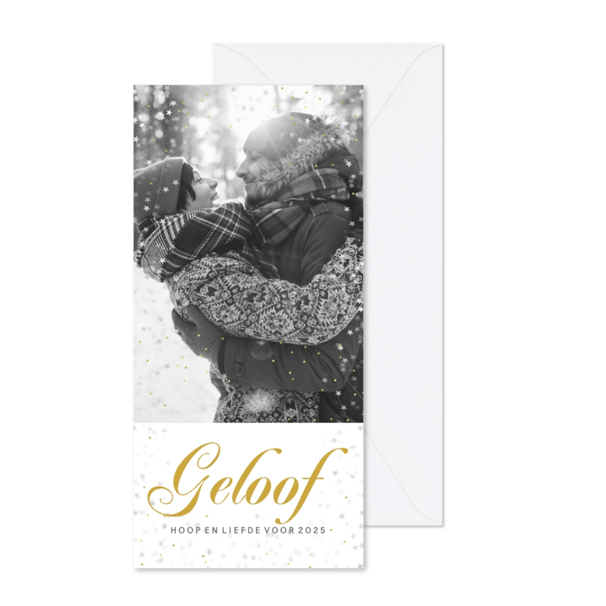 Kerstkaart met een liefdevolle foto - Kaartimpressie
