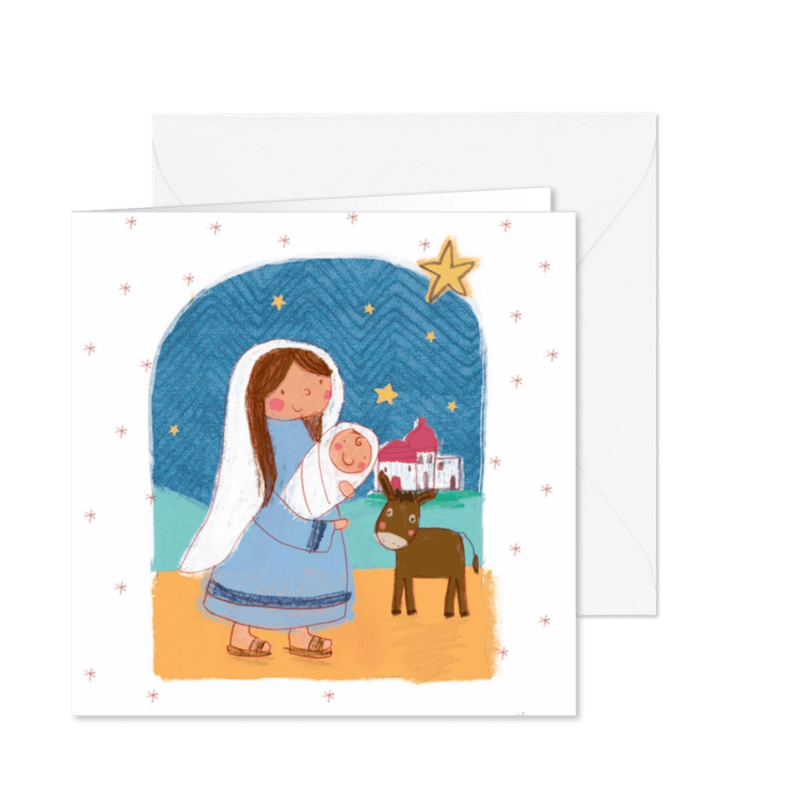 Kerstkaart met kindeke Jezus - Kaartimpressie