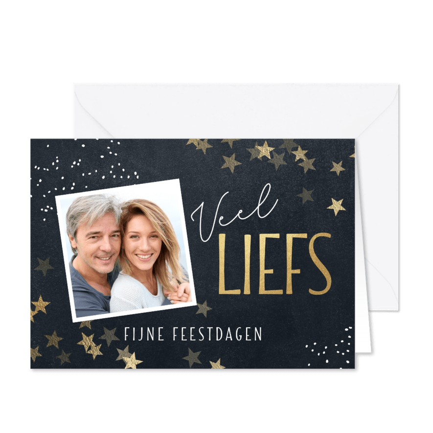 Kerstkaart met lieve kerstwens en foto - Kaartimpressie