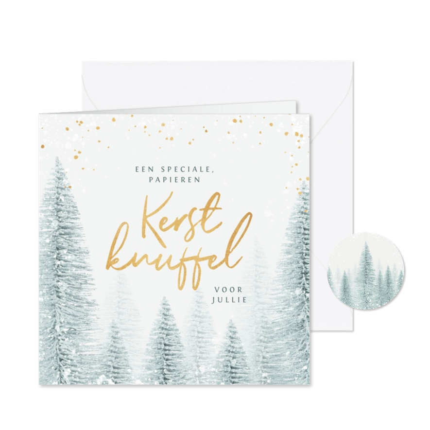 Kerstkaart moeilijke tijd verlies verdriet kerstbomen - Kaartimpressie