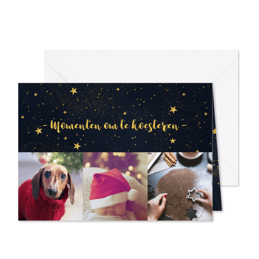 Kerstkaart momenten om te koesteren - Kaartimpressie