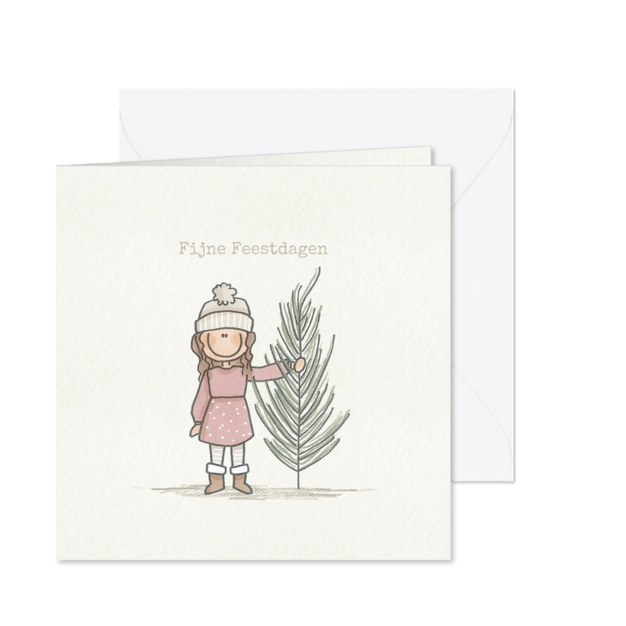 Kerstkaart mooie kerstboom - Kaartimpressie