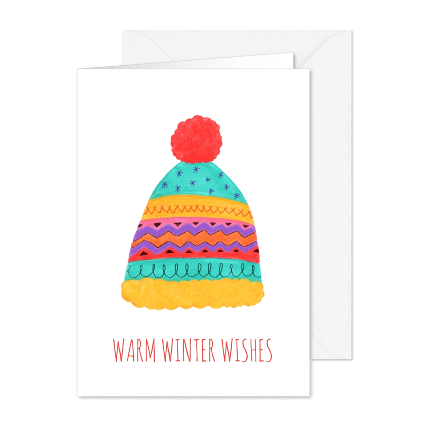 Kerstkaart muts Cliniclowns - Kaartimpressie