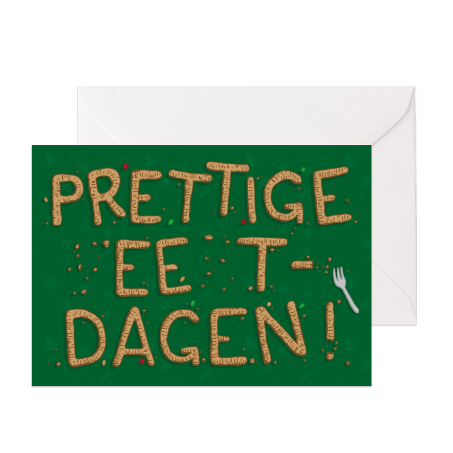 Kerstkaart Prettige Eetdagen - Kaartimpressie