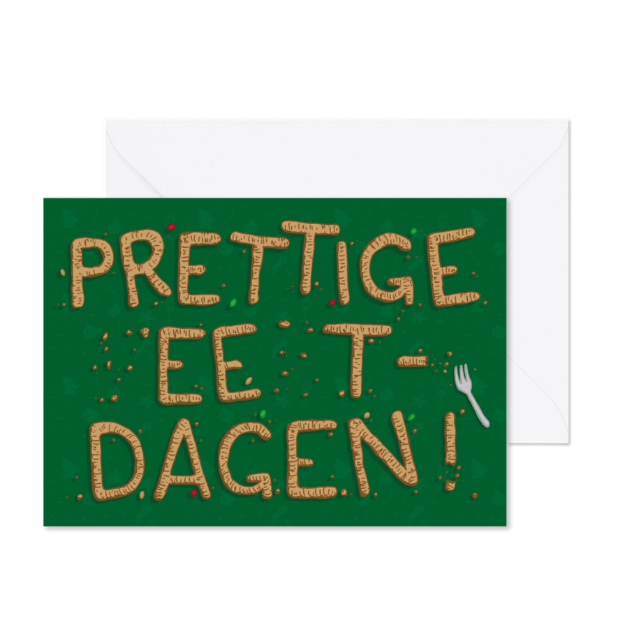 Kerstkaart Prettige Eetdagen - Kaartimpressie