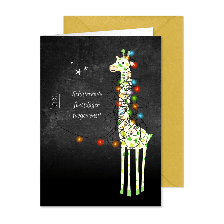 Kerstkaart schitterende feestdagen met Freek GHZ - Kaartimpressie