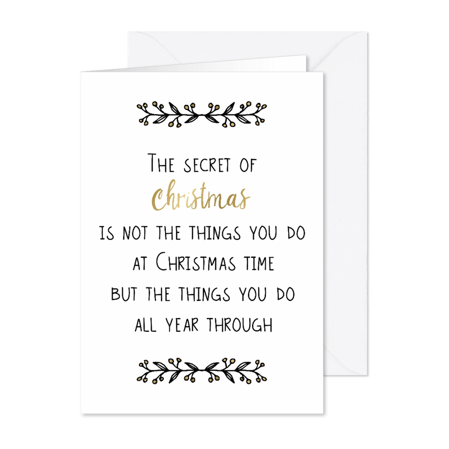 Kerstkaart Secret of Christmas - Kaartimpressie