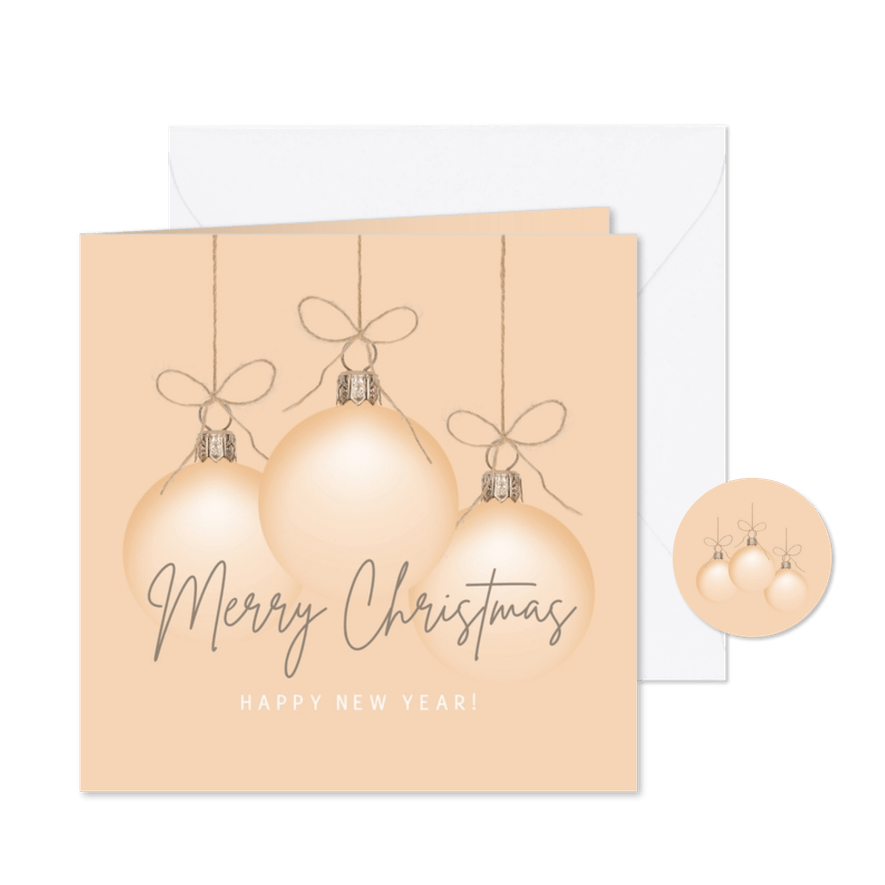 Kerstkaart sfeervolle feestdagen pastel - Kaartimpressie