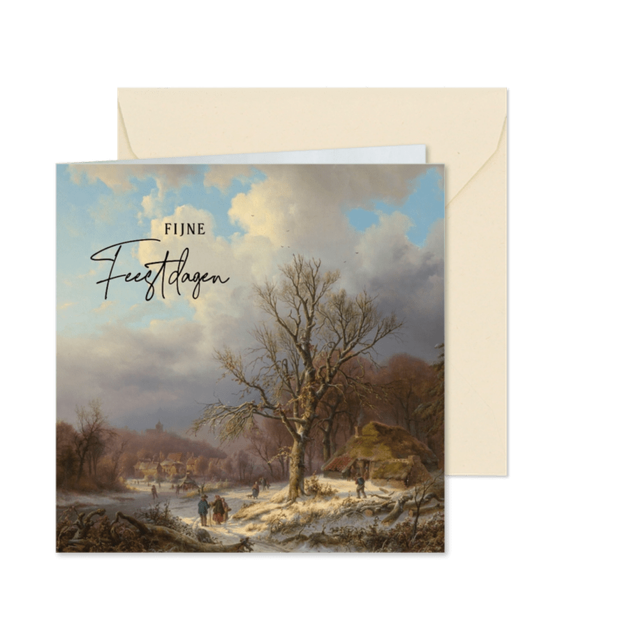 Kerstkaart Sneeuwlandschap van Alexander Joseph Daiwaille - Kaartimpressie