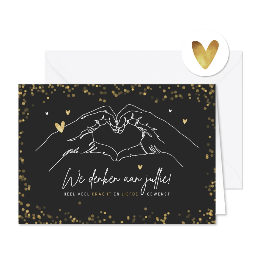 Kerstkaart sterkte moeilijke tijd verlies denken aan - Kaartimpressie