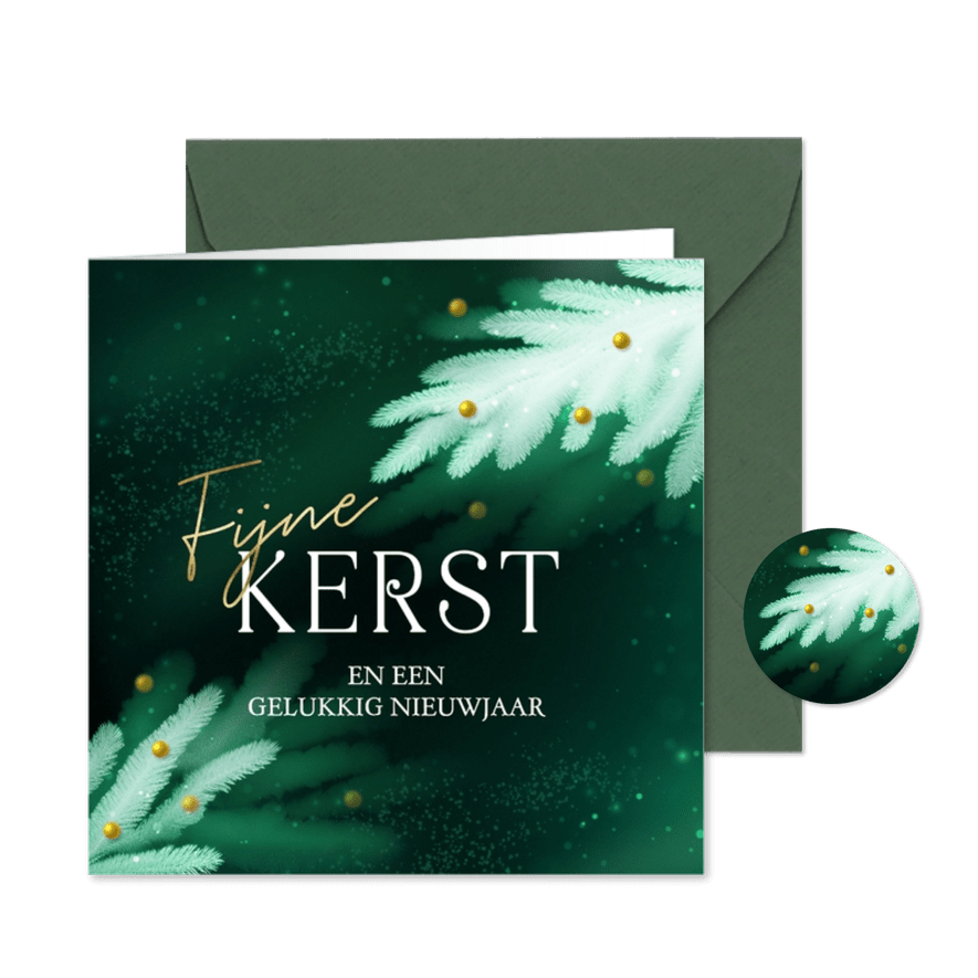 Kerstkaart stijlvolle kersttakken kerstsfeer - Kaartimpressie