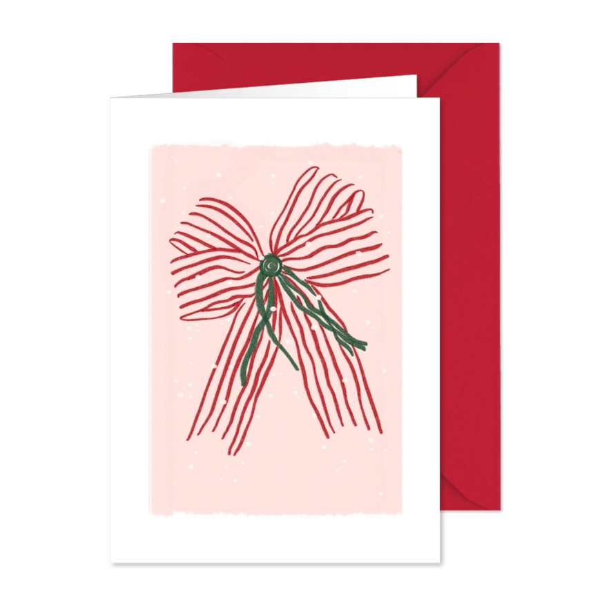 Kerstkaart strik Duchenne Parent Project - Kaartimpressie