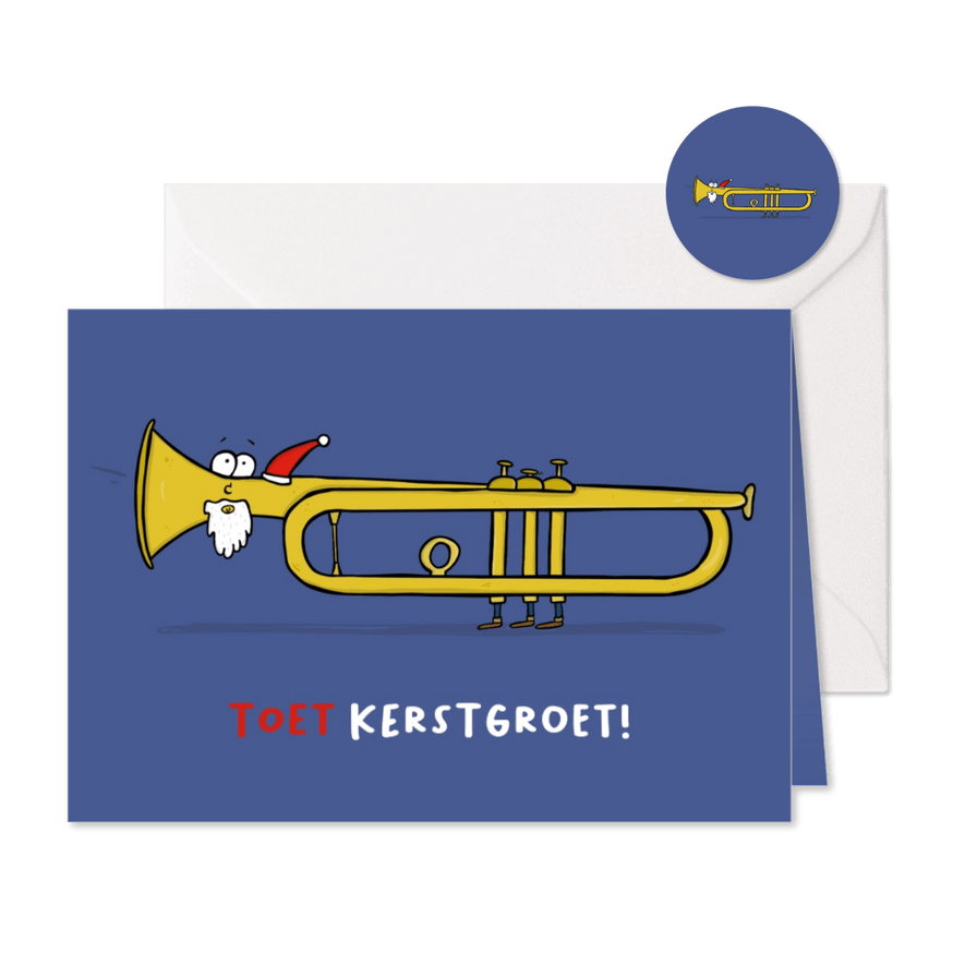 Kerstkaart toet kerstgroet - Kaartimpressie