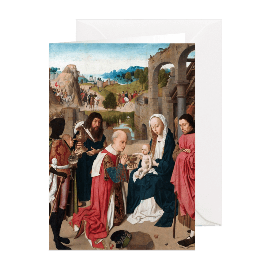 Kerstkaart van Geertgen tot Sint Jans - De aanbidding - Kaartimpressie