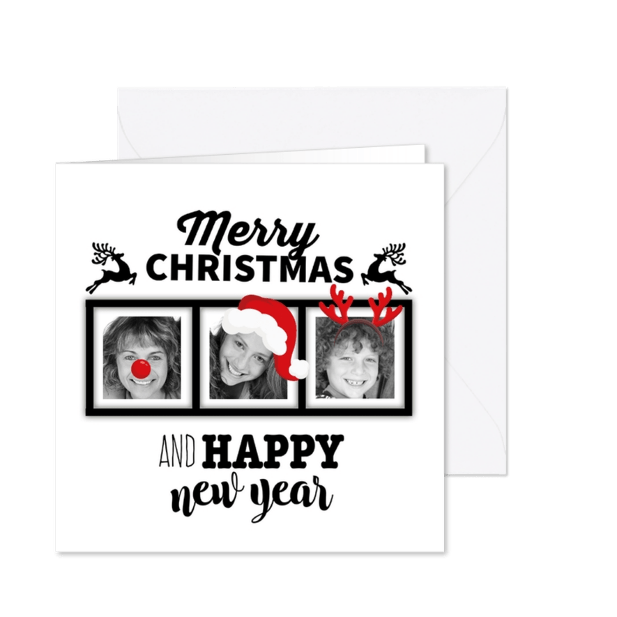 Kerstkaart verkleed met kerst - Kaartimpressie