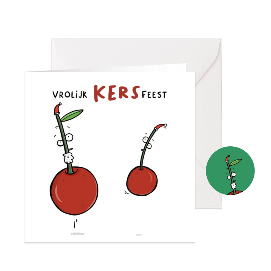 Kerstkaart vrolijk Kersfeest - Kaartimpressie