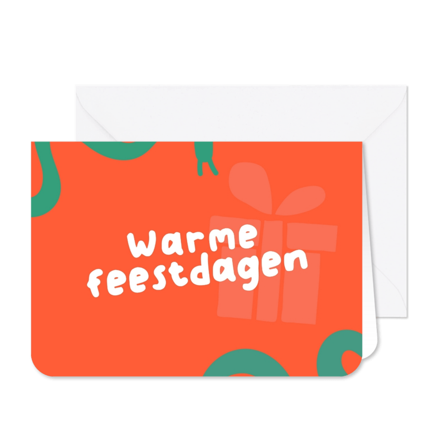 Kerstkaart - Warme Feestdagen - Kaartimpressie