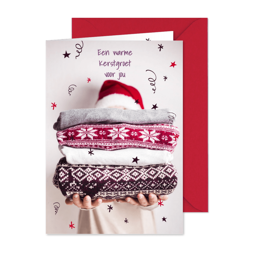 Kerstkaart warme kerstgroet GHZ - Kaartimpressie