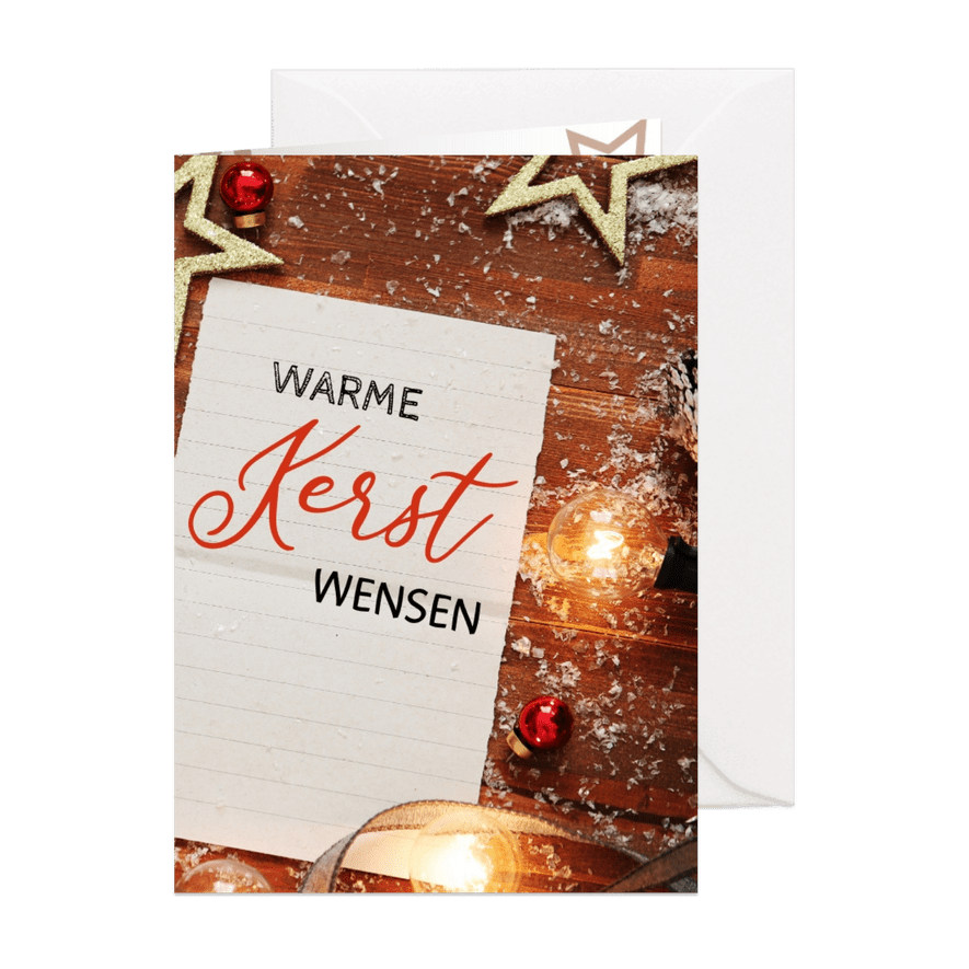 Kerstkaart warme kerstwensen GHZ - Kaartimpressie