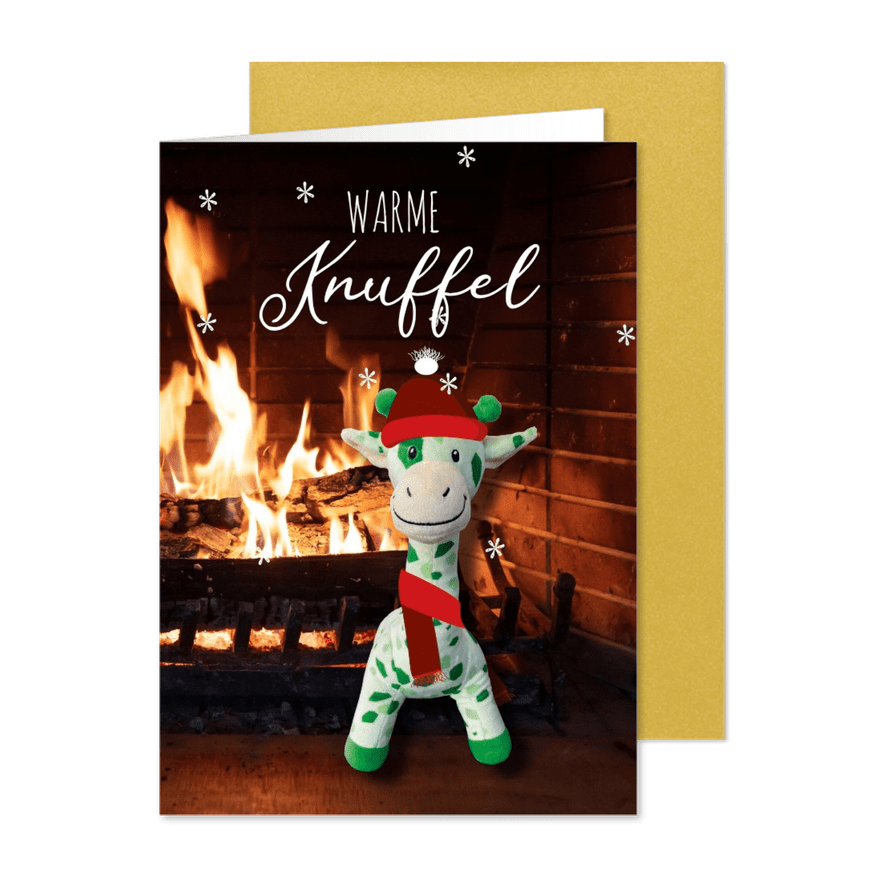 Kerstkaart warme knuffel GHZ - Kaartimpressie