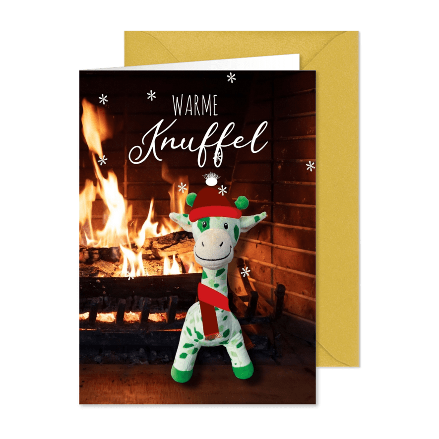 Kerstkaart warme knuffel GHZ - Kaartimpressie