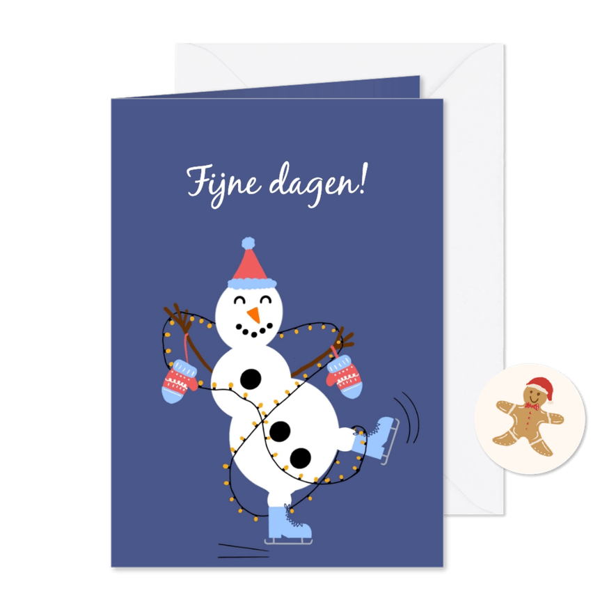 Kerstkaart We wensen jou een vrolijke kerst! - Kaartimpressie