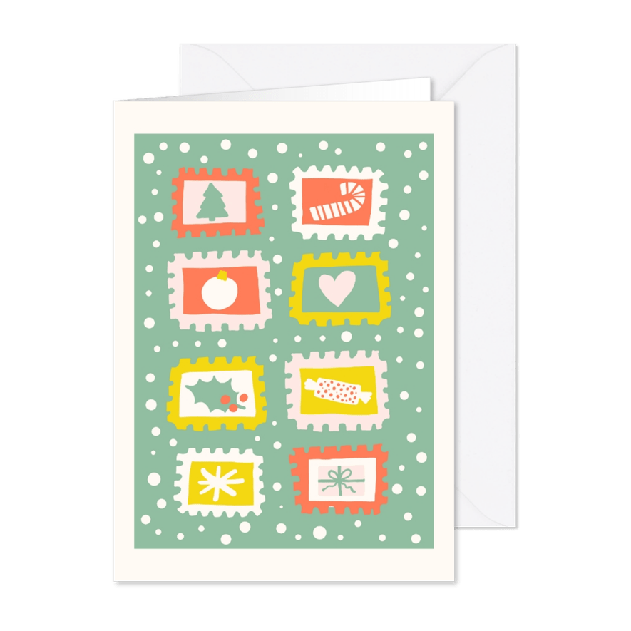 Kerstkaart wensjes voor kerst - Kaartimpressie