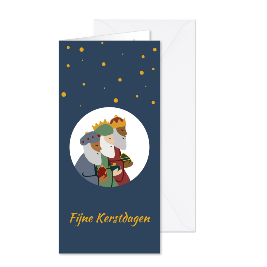 Kerstkaart wijze uit het oosten & kerstverhaal - Kaartimpressie