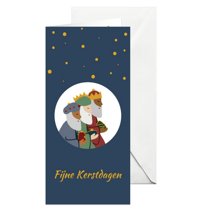 Kerstkaart wijze uit het oosten & kerstverhaal - Kaartimpressie