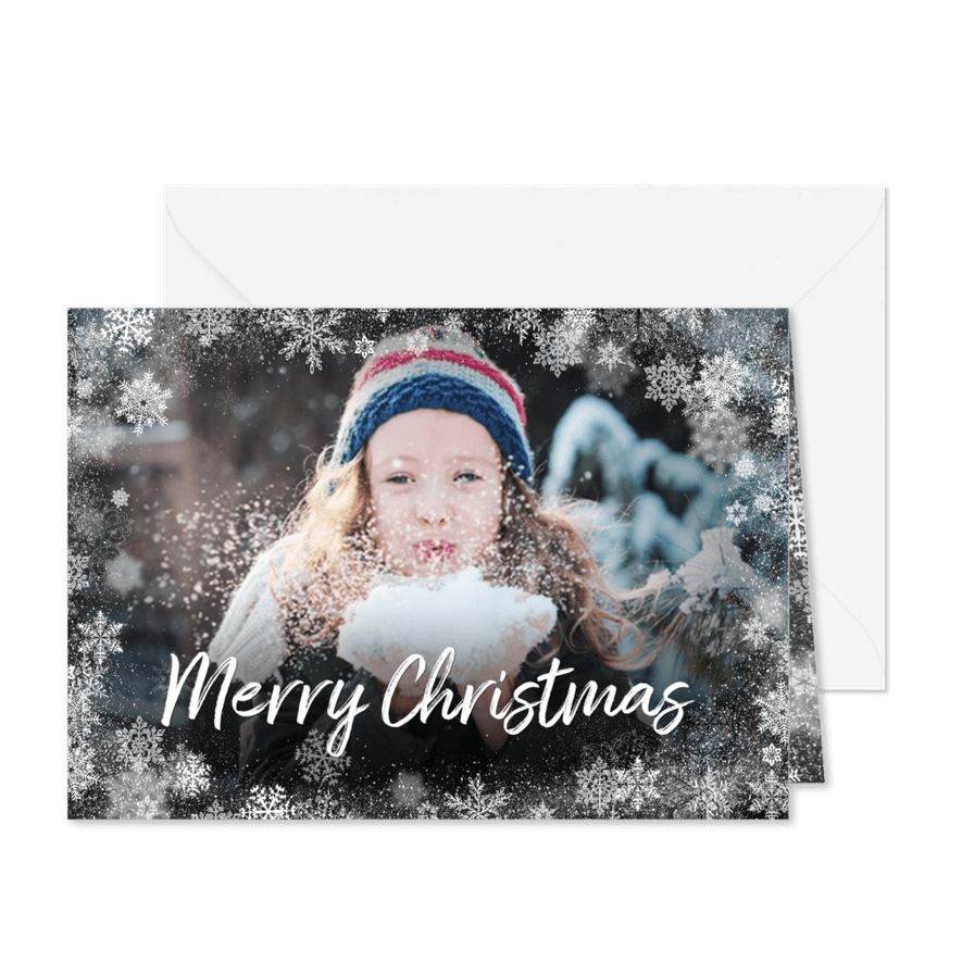 Kerstkaart winter grote foto - BK - Kaartimpressie