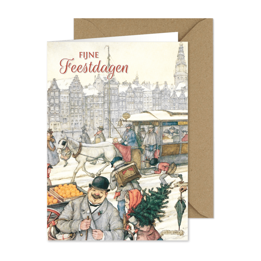 Kerstkaart winter in Amsterdam - Kaartimpressie