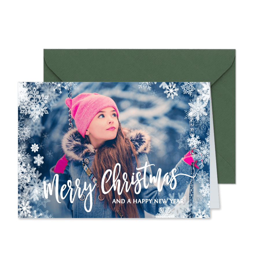 Kerstkaart winter sneeuw foto - Kaartimpressie