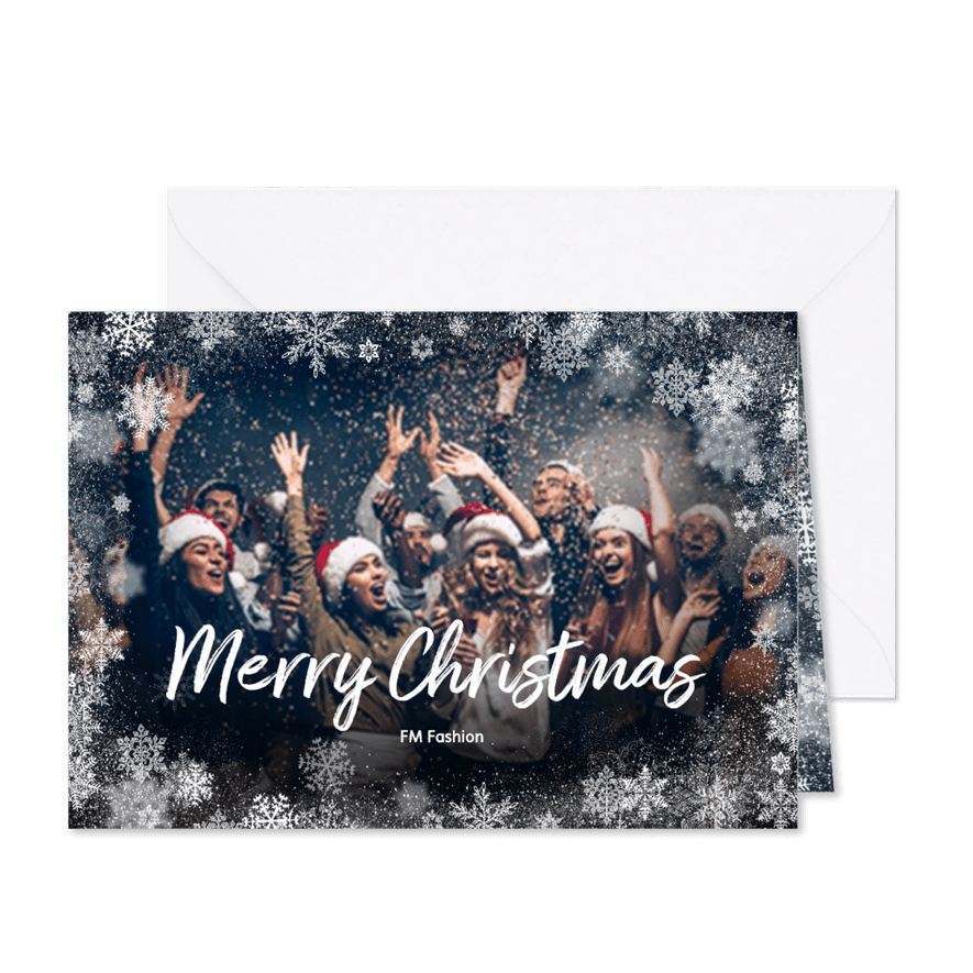 Kerstkaart winter staand grote foto - BK - Kaartimpressie