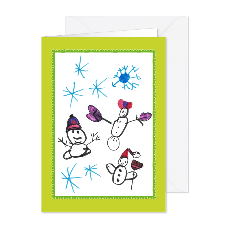 Kerstkaart winter wonderland met de Liedjesfabriek - Kaartimpressie