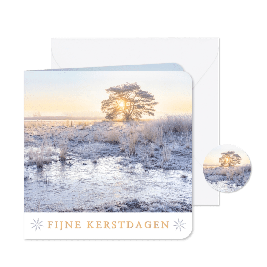 Kerstkaart winters landschap - Kaartimpressie