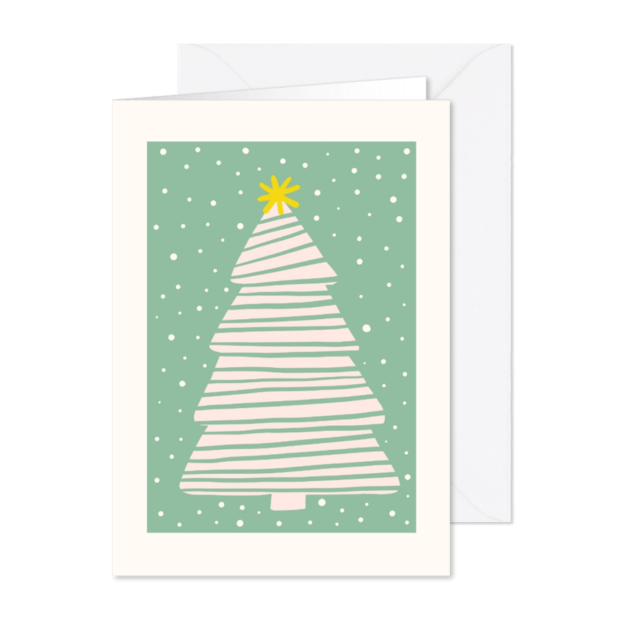 Kerstkaart witte kerst - Kaartimpressie