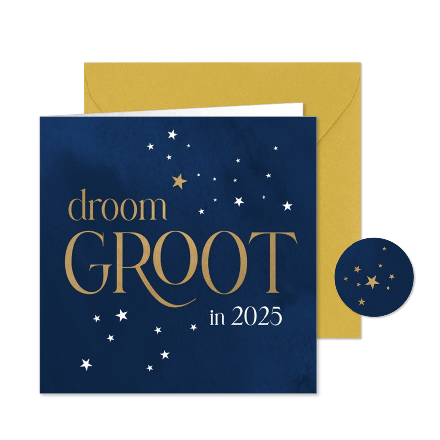 Kerstkaart zakelijk droom groot - Kaartimpressie