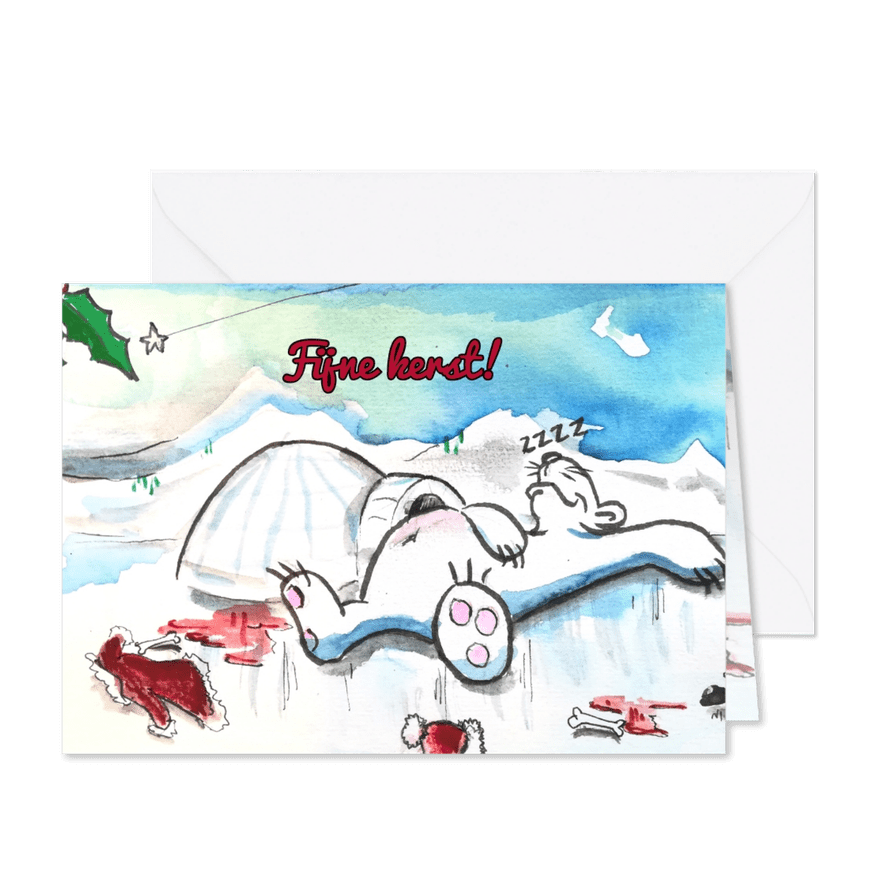 Kerstkaart zonder kerstman - Kaartimpressie