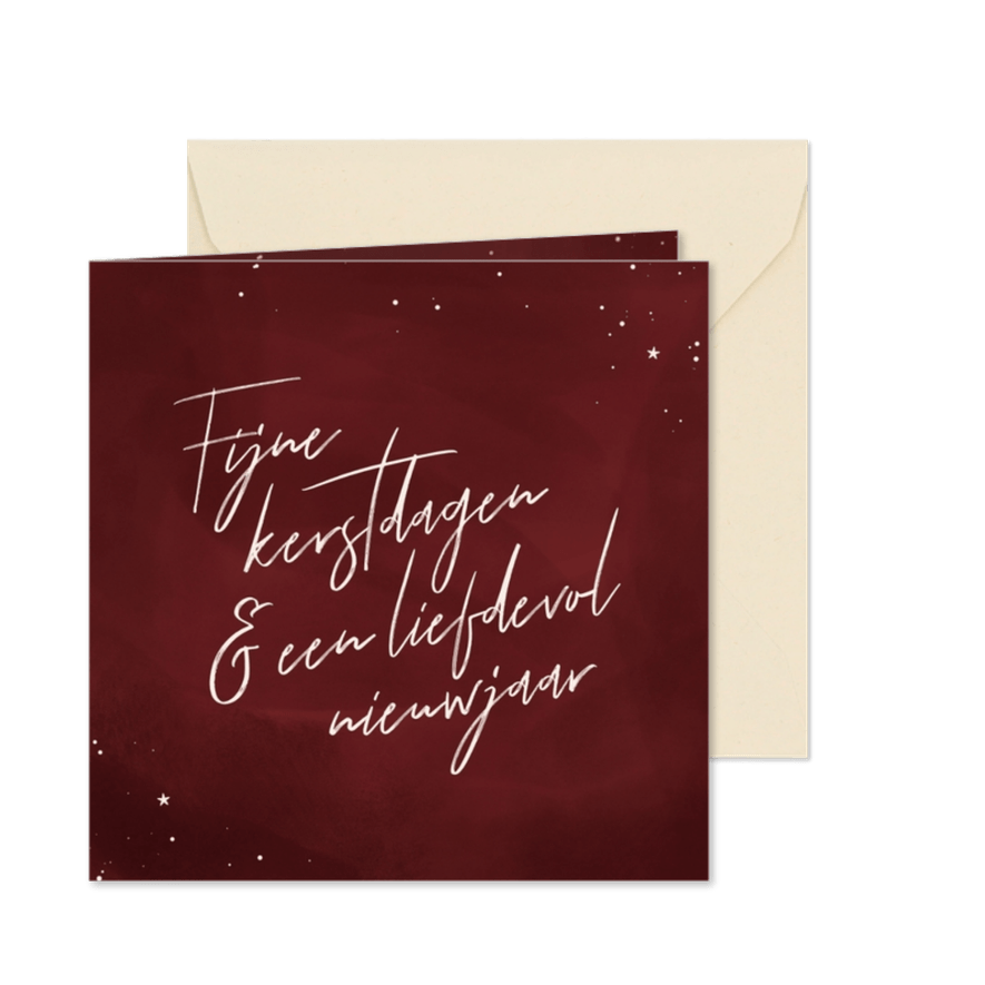 Kerstkaartje rood liefdevol nieuwjaar cliniclowns - Kaartimpressie